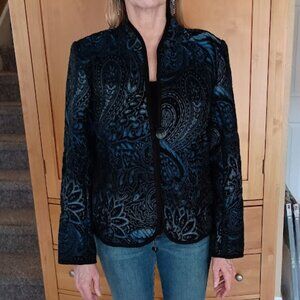 Christopher & Banks Womens Tapestry Blazer sz M in excellent condition!
